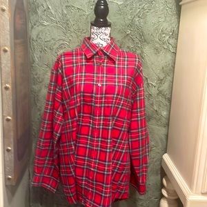 Orvis Tri -Blend Plaid Long-Sleeved Shirt size Xl
